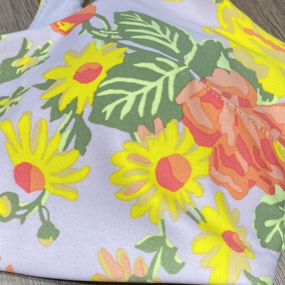 NWOT Aerie Floral Ruffle Scoop Bikini Top - Picture 4 of 8